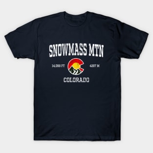 Snowmass Mountain Colorado 14ers Vintage Athletic Mountains T-Shirt